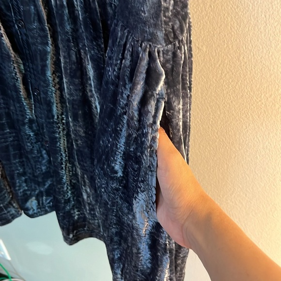 Teddy Fresh Charcoal Velvet Dress Size Small - Picture 6 of 6